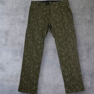 Prana Stretch Zion Pants II Men's Size 32X30 Evergreen Camo Roll Hem Hybrid NWT